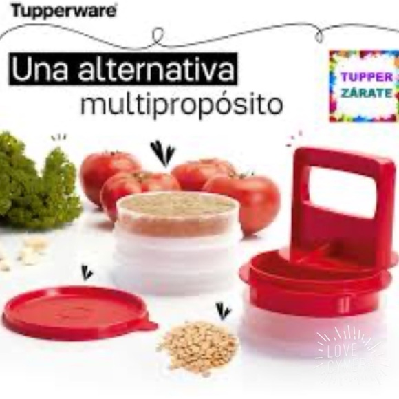 Red and White Plastic Food Storage Container - Picture 5 of 5